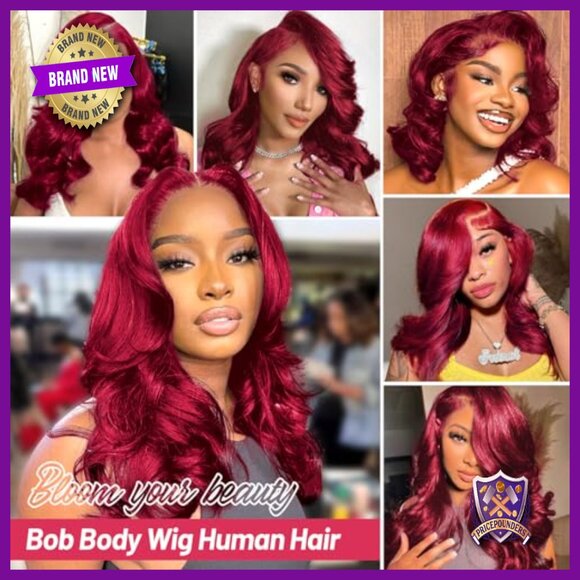 14 Inch Human Hair Bob Wig HD Lace Front Pre Plucked Heat Stylable main image 4